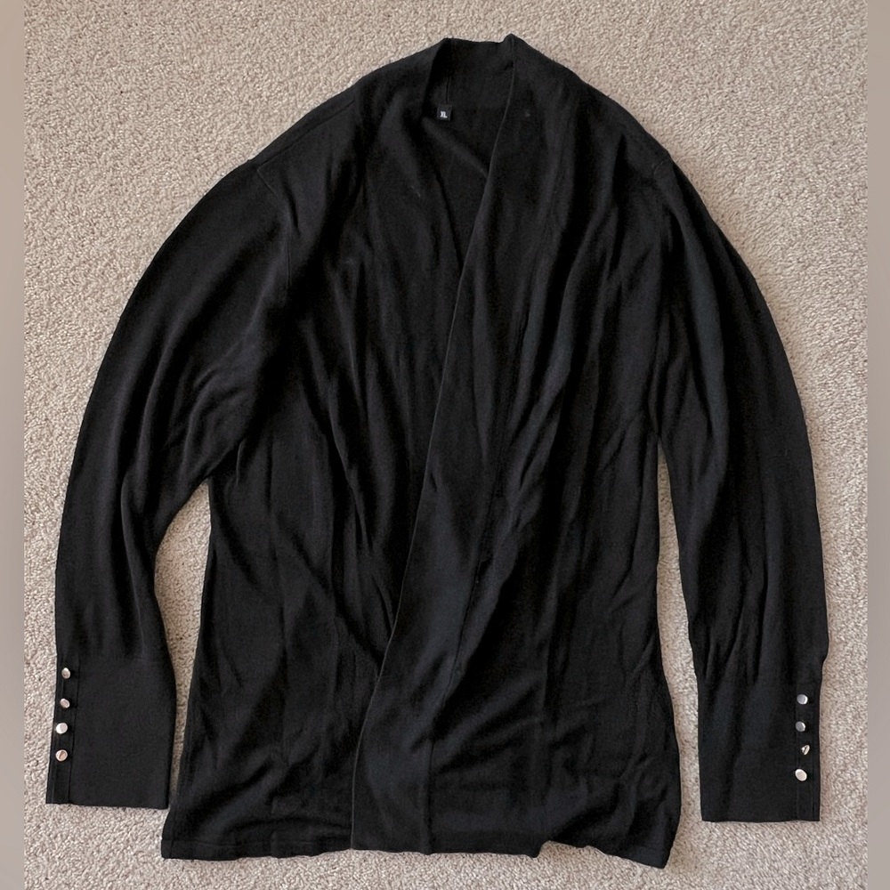 Women’s XL Black Open Front Shall
